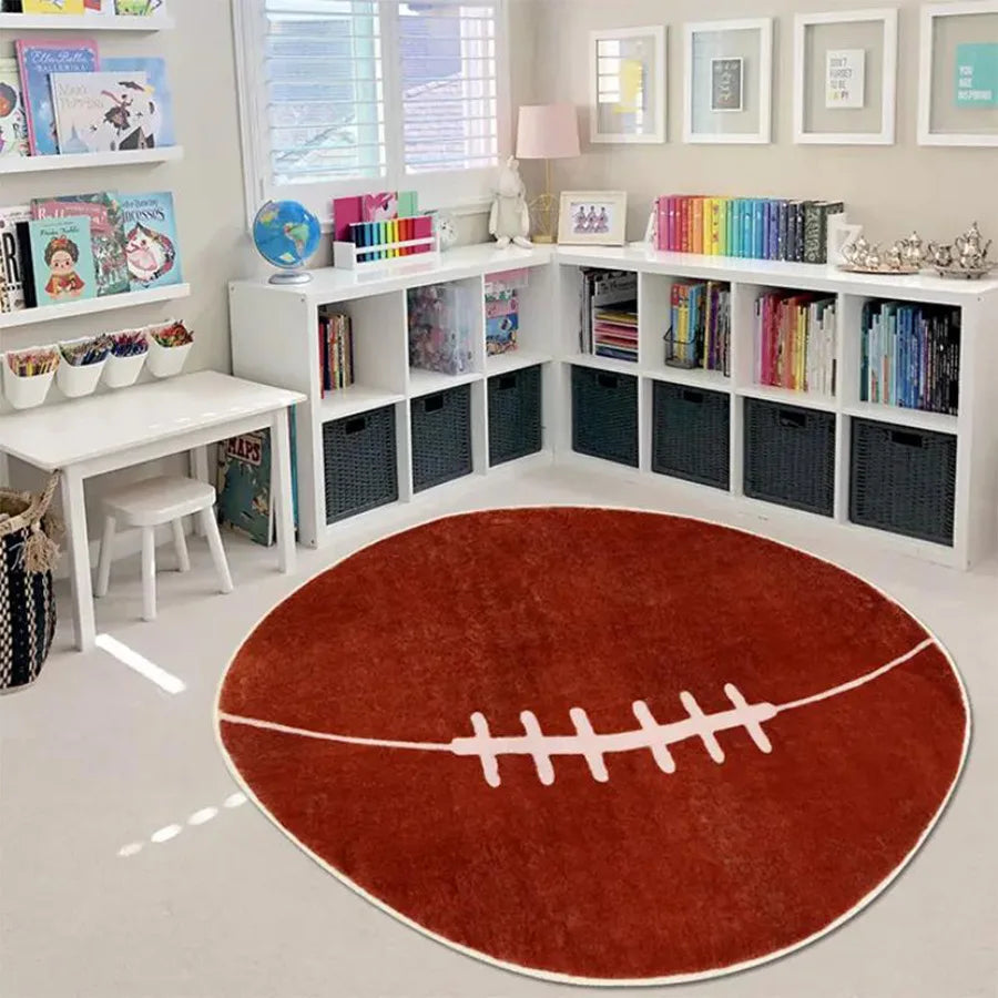 Soccer Ball Area Rug – Soft Football Carpet for Bedroom, Living Room, Kids’ Room & Sports Fans