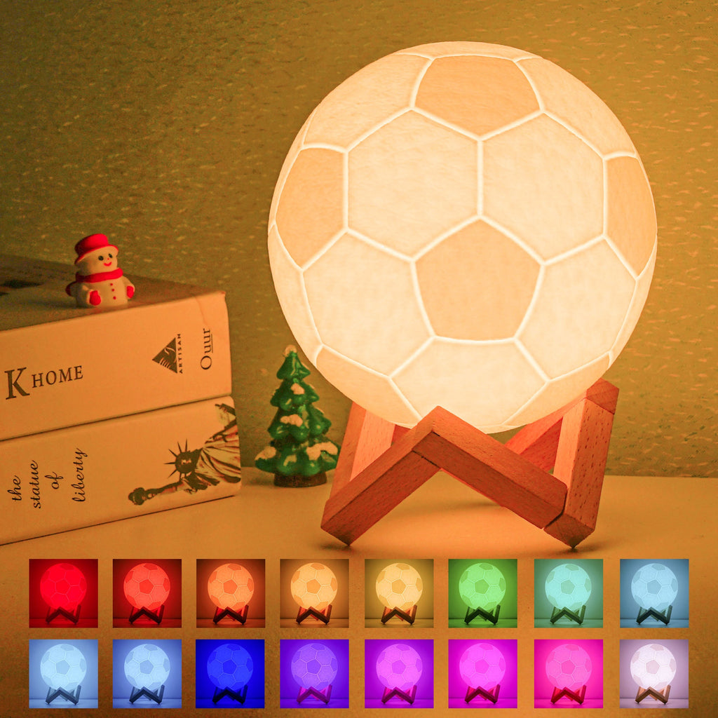 Personalized Soccer Gifts for Soccer Fan player Night Light Lamp