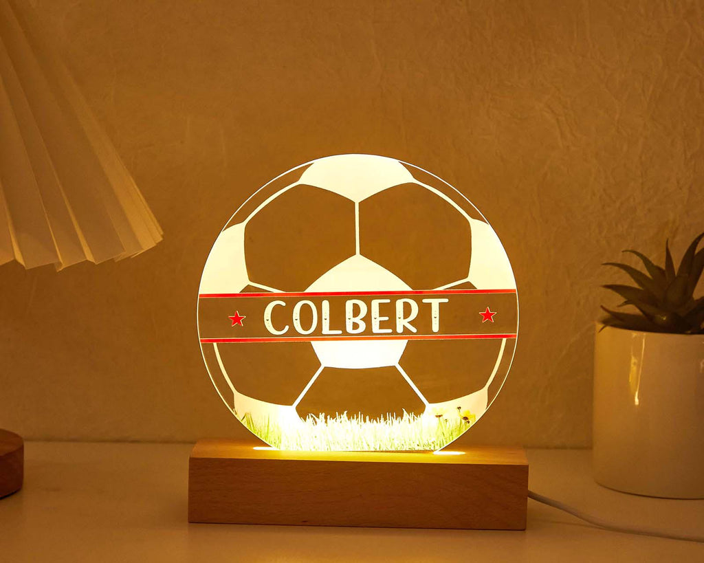 Personalised Football LED Lamp for kids