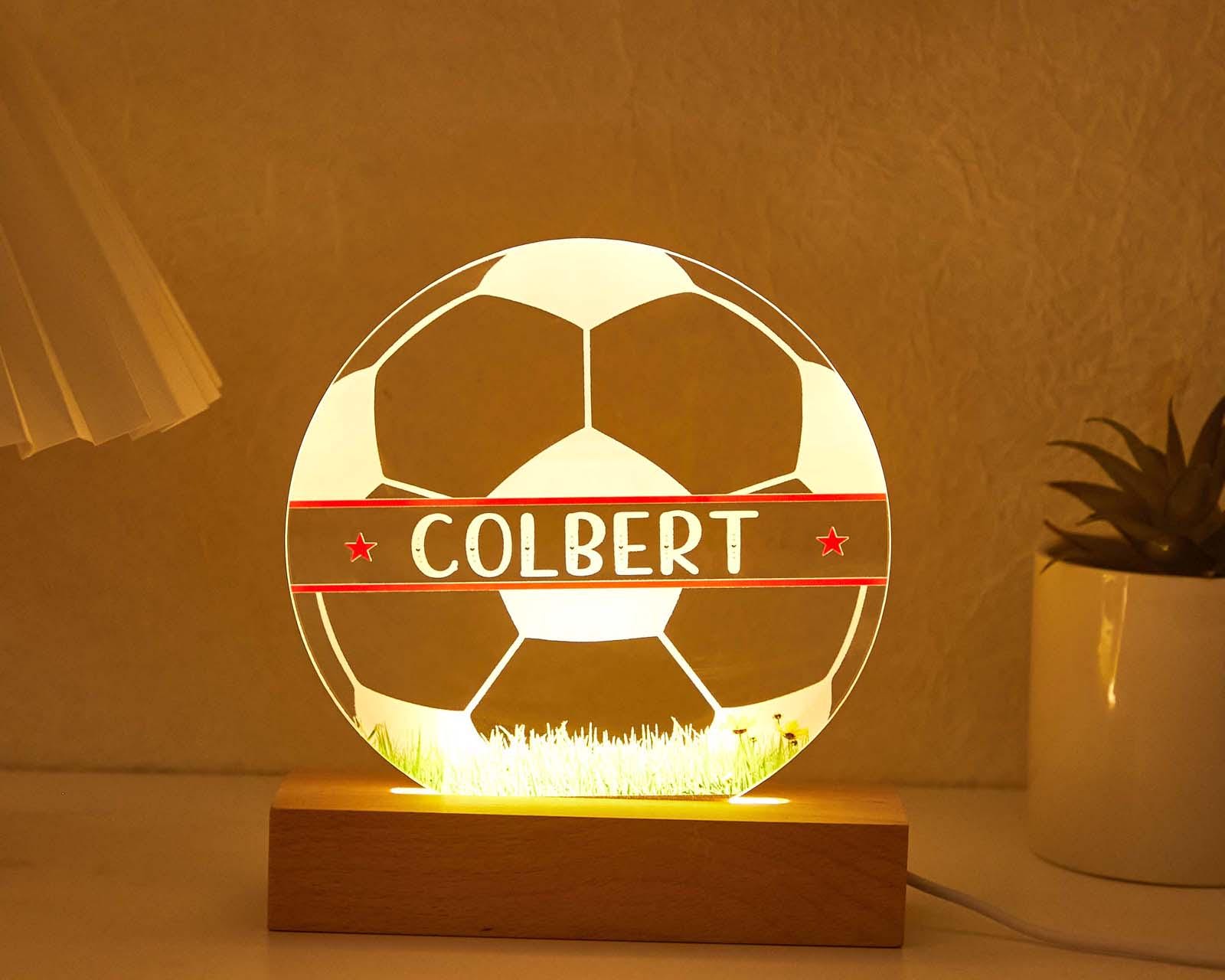 Personalised Football LED Lamp for kids