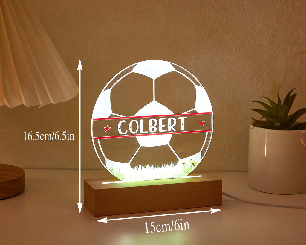 Personalised Football LED Lamp for kids