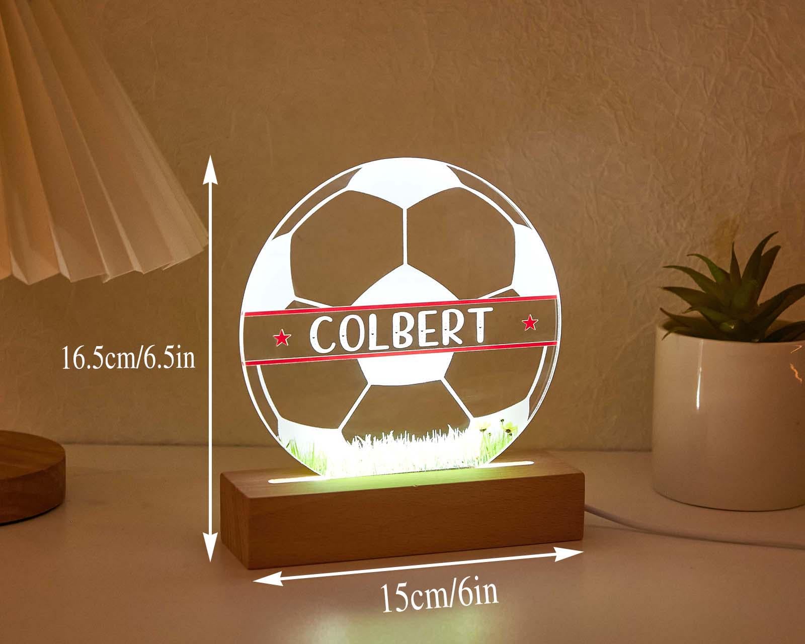 Personalised Football LED Lamp for kids