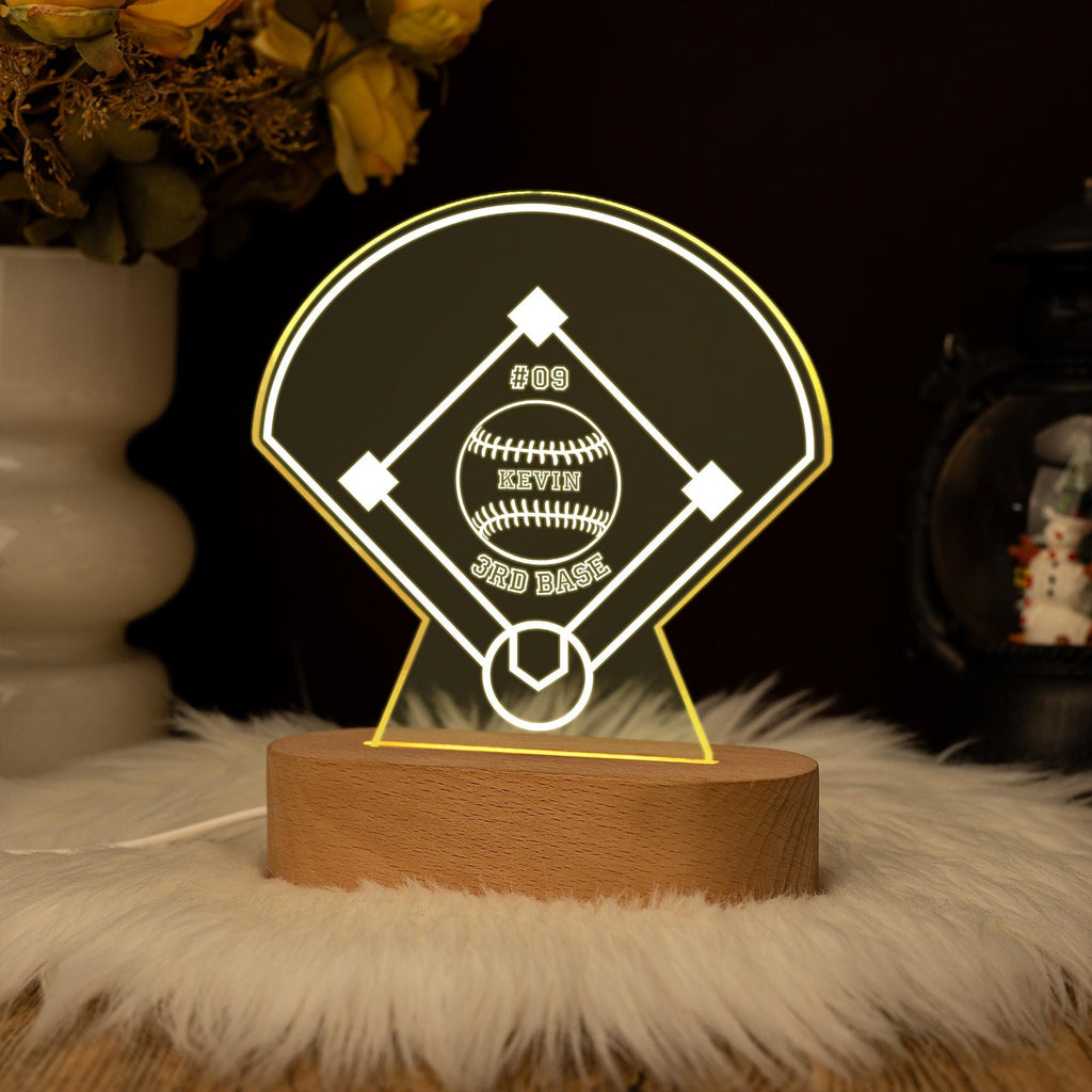 Personalized Baseball Glover LED Night Light