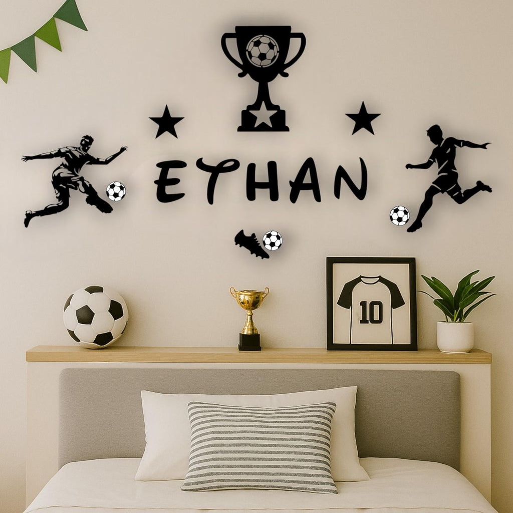 Personalized Children's Room Decoration Footballer with First Name