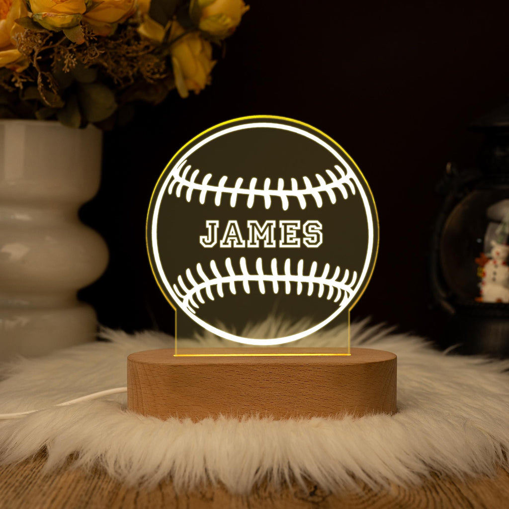 Personalized Baseball Glover LED Night Light