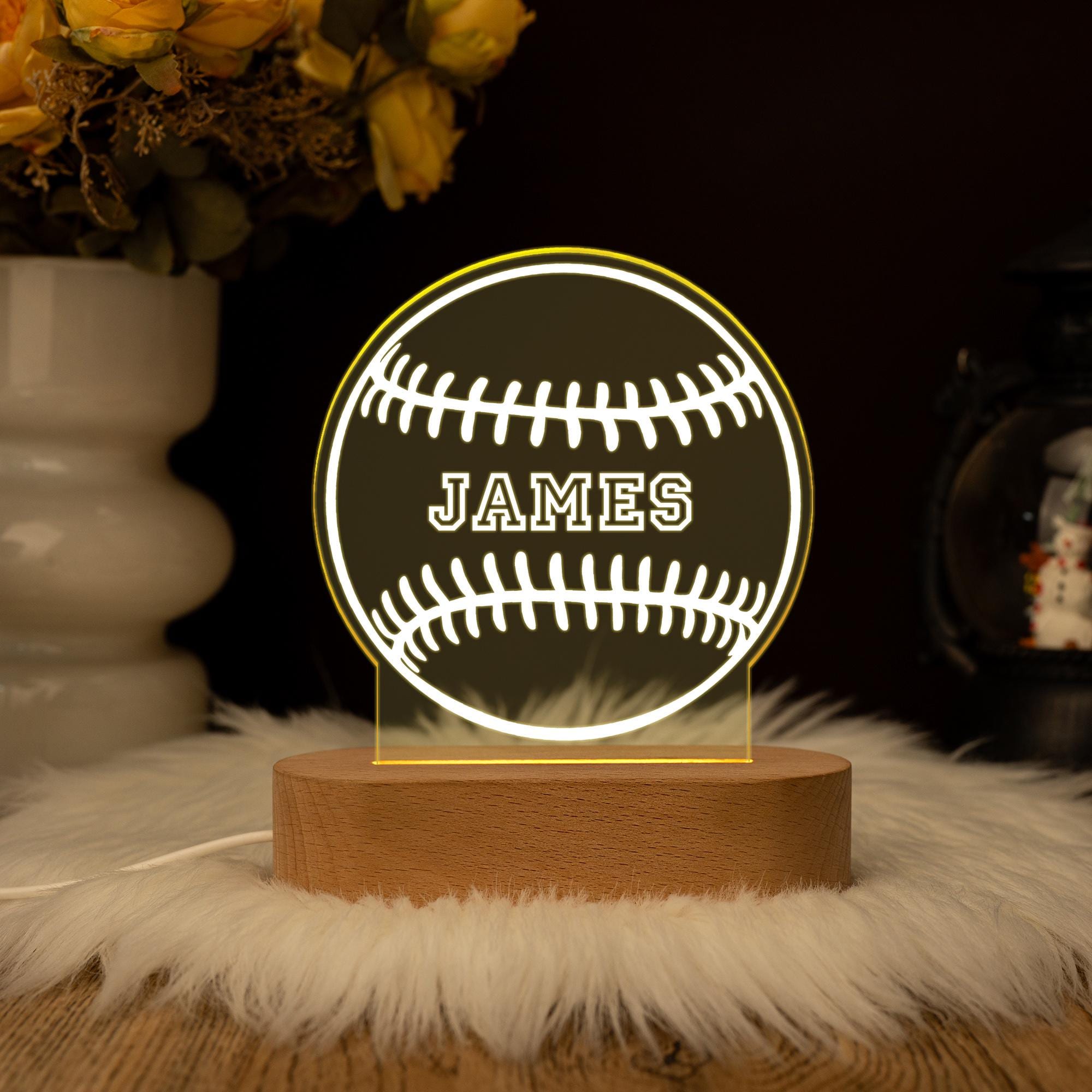 Personalized Baseball Glover LED Night Light