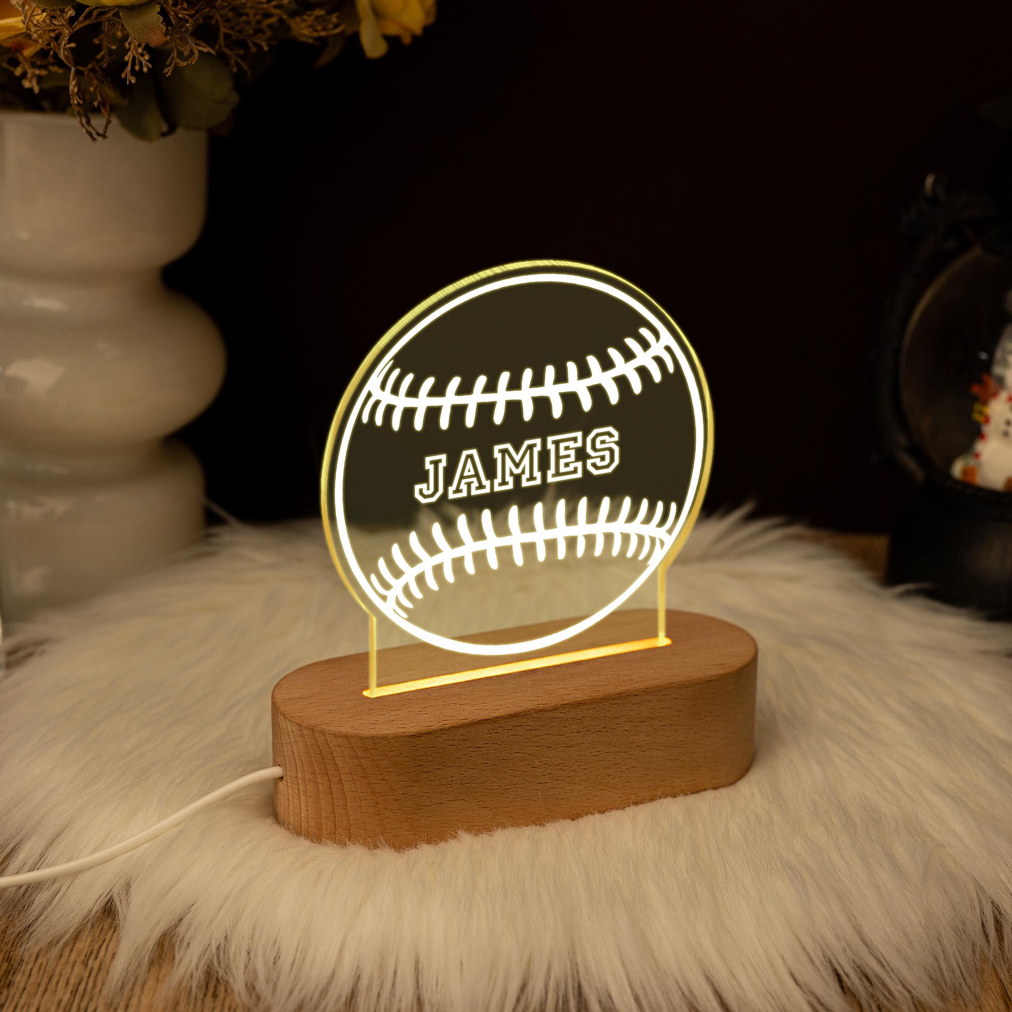Personalized Baseball Glover LED Night Light