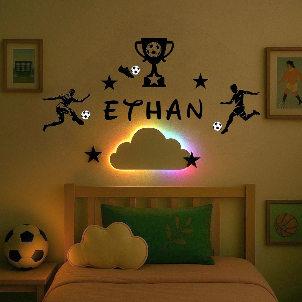 Personalized Children's Room Decoration Footballer with First Name