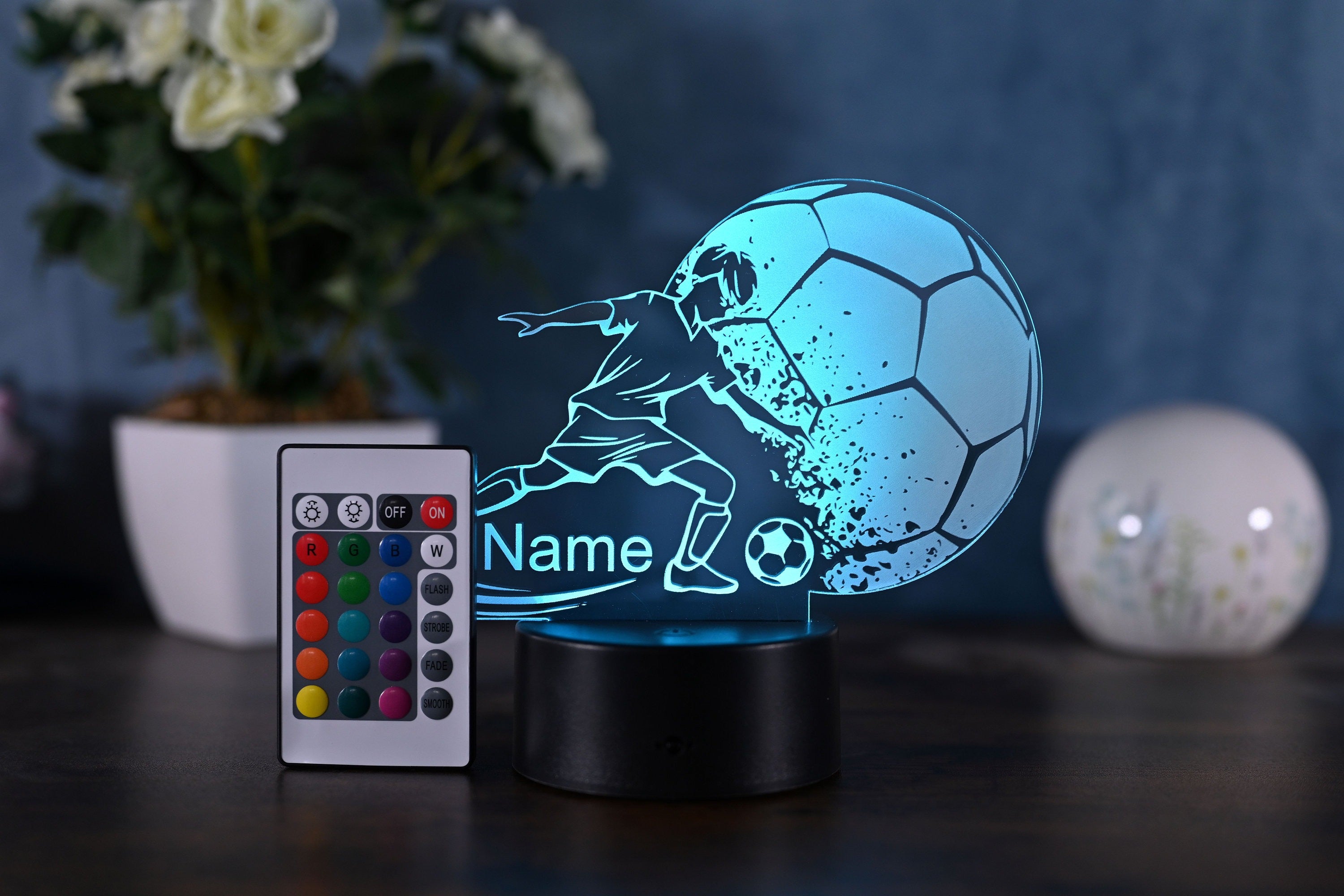Custom Soccer Lamp – A Magical 3D Night Light for Kids Who Love Football