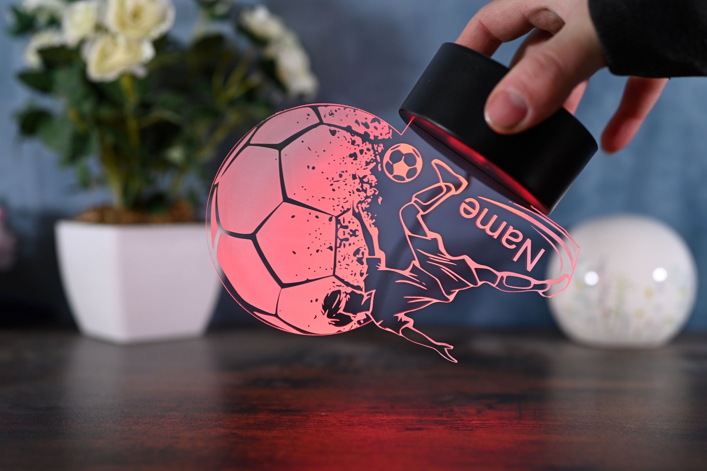 Custom Soccer Lamp – A Magical 3D Night Light for Kids Who Love Football