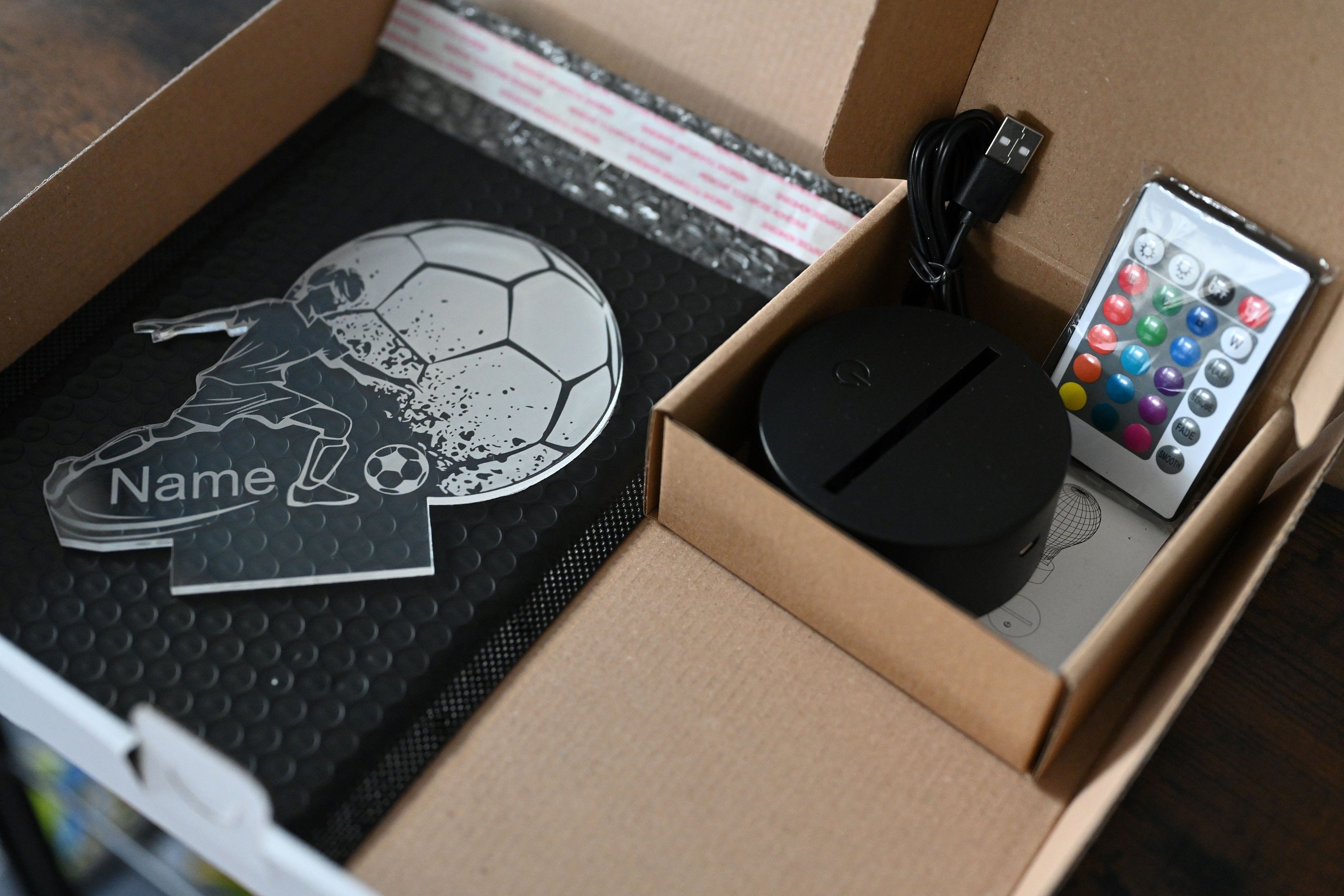 Custom Soccer Lamp – A Magical 3D Night Light for Kids Who Love Football